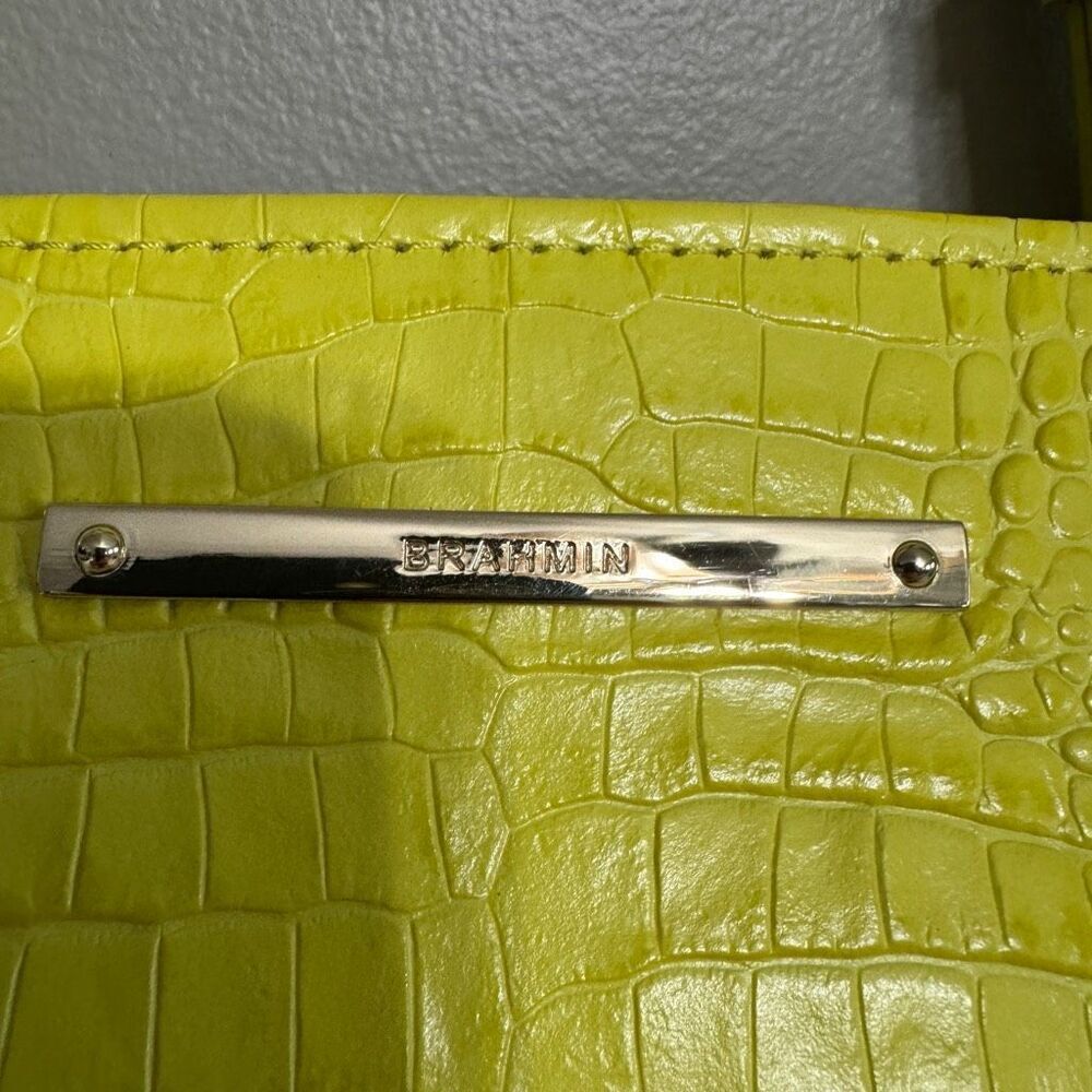 Brahmin Medium Arno In Key Lime Euc - image 4
